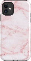 Backcover Marmerlook Hoesje iPhone 11 Roze - Telefoonhoesje - Smartphonehoesje - Zonder Screen Protector
