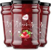6x Jam - Aardbeien Jam - Geen toegevoegde suiker - Slechts 54 calorieën per 100 gram - Inhoud 6x 235 gram