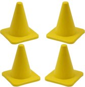 eSAM® Mini Pionnen set van 4 stuk - Mini Pylonen - zeer flexibel - 10 cm hoog - Geel