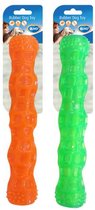 Duvoplus - Speelgoed - Latex, Vinyl & Rubber Speeltjes - TPR Stick Squeaky 18cm Oranje/groen