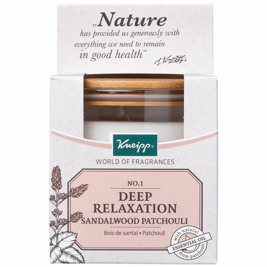 6x Kneipp Geurkaars Deep Relaxation - Sandalwood en Patchouli