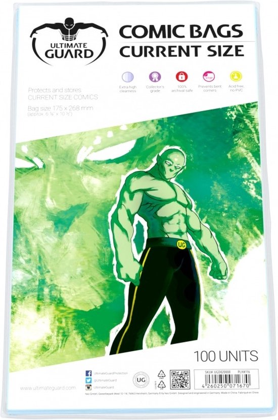 Ultimate Guard Comic Bags Current Size (100x) [UGD020008]