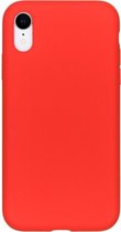 Siliconen Backcover Hoesje iPhone XR Rood - Telefoonhoesje - Smartphonehoesje - Zonder Screen Protector