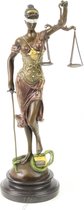 Beeld - brons - Vrouwe Justitia - 40,3cm hoog