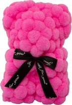 Cupido’s Choice ®️ Wollen Beer 25cm – Rozen Beer - Rozen Teddybeer – Rose Bear - Moederdag - Roze