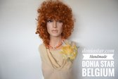 Donia Star - Handgemaakte in Belgie, zijde haarbloem met zilver en geele tinten - Unique design, Stijlvolle, Gracieuze, Stadsoutfit, Smart Casual, Party, Paardenraces, Prinsjesdag,