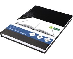 Kangaro - Dummyboek - A5 - zwart - 160 blanco pagina's - 100 grams - schetsboek