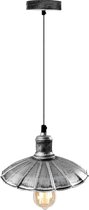 Geborsteld zilver industrieel design keukenlamp E27 hanglamp retro hanglamp lamp armatuur