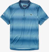 LACOSTE ZIP NECK SHADED STRIPES POLO - MAAT 3 ( S )