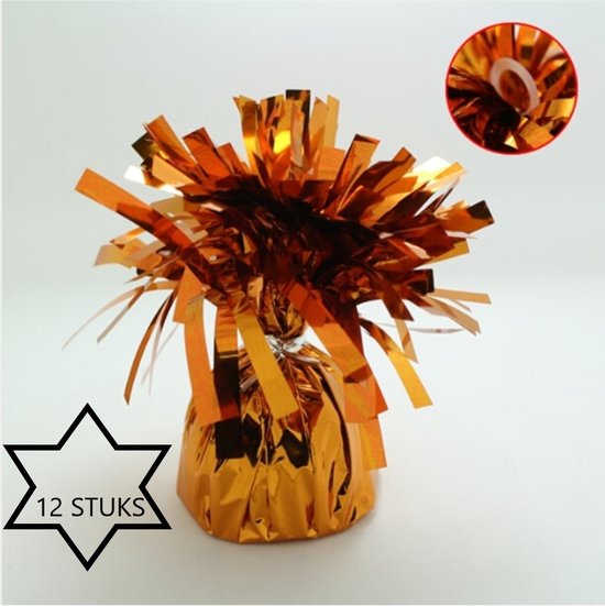 Ballon gewichtje 170 gr Oranje Kleur 12 stuks, Verjaardag, Themafeest, Voetbal, Nederlands Elftal, Koningsdag