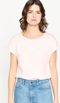 LOLALIZA Basic T-shirt - Licht Roze - Maat XS