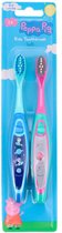 Peppa Pig kinder tandenborstel - Roze / Blauw - Kunststof - Set van 2 - 2 tot 7 jaar - Tandenborstel - Poetsen - Hygiëne - Borstel