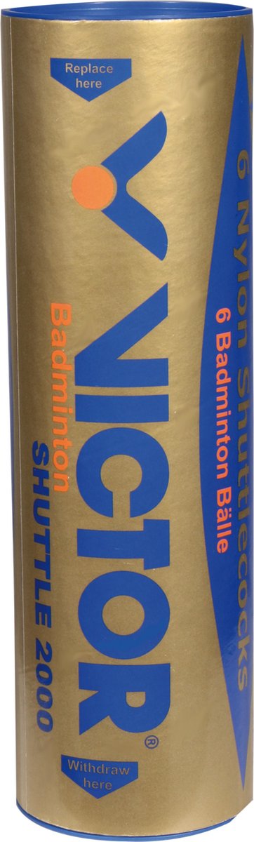 Victor 2000 Gold nylon badmintonshuttles