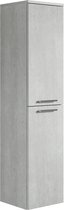 Badplaats Badkamerkast Saturnus 35 cm x 35 cm x 130 cm - Beton Grijs - Hangende Kolomkast met Twee Deuren