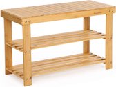 Maison Home Schoenenrek – met 3 planken - Bamboe