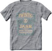 20 Jaar Legendarisch Gerijpt T-Shirt | Aqua - Ivoor | Grappig Verjaardag Cadeau | Dames - Heren | - Donker Grijs - Gemaleerd - 3XL