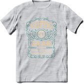 50 Jaar Legendarisch Gerijpt T-Shirt | Aqua - Ivoor | Grappig Verjaardag Cadeau | Dames - Heren | - Licht Grijs - Gemaleerd - S