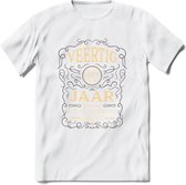 40 Jaar Legendarisch Gerijpt T-Shirt | Grijs - Ivoor | Grappig Verjaardag Cadeau | Dames - Heren | - Wit - S