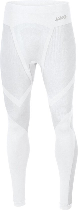 Collant long blanc Jako pour enfants avec renforts et logo Jako.