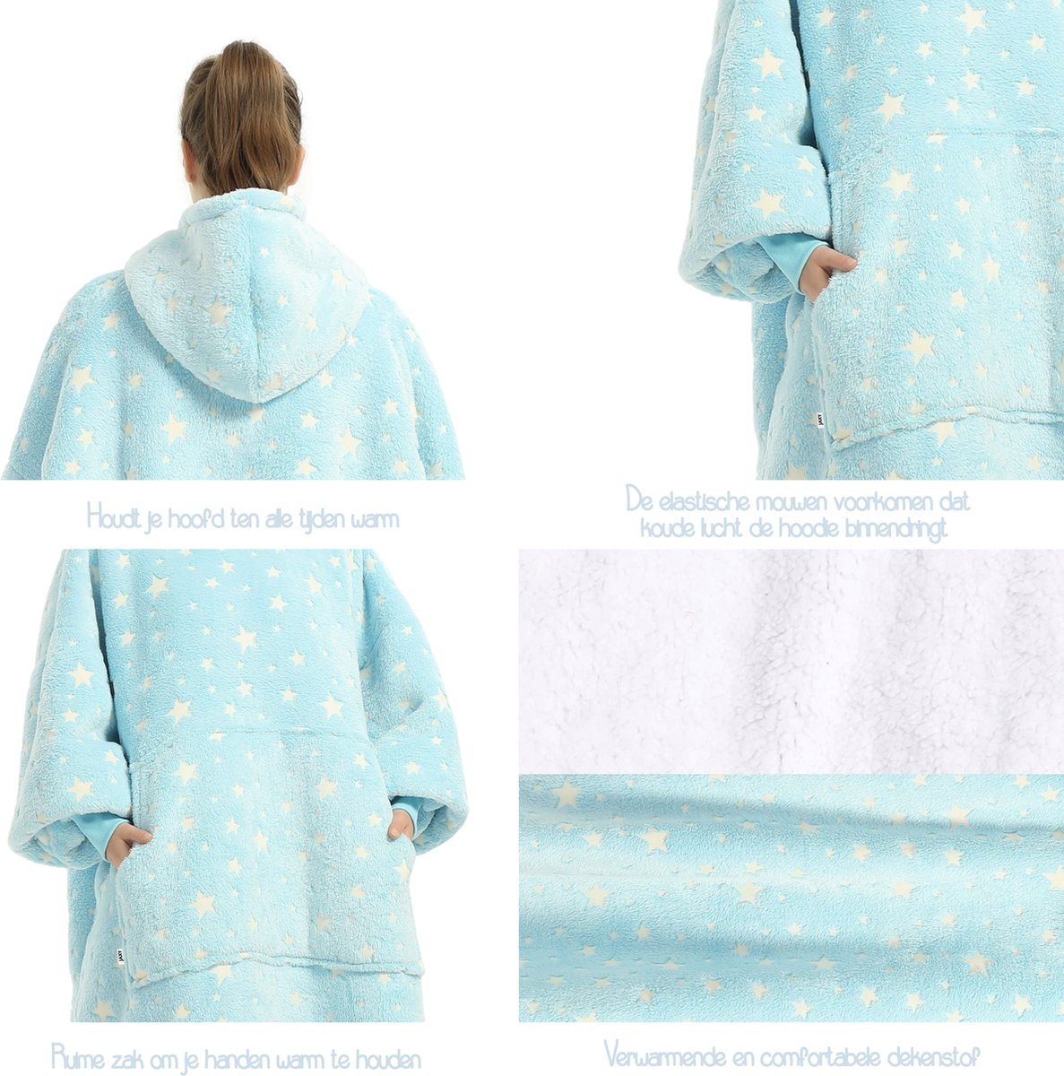 JAXY Hoodie Deken - Snuggie - Snuggle Hoodie - Fleece Deken Met Mouwen - Hoodie Blanket - Voor Mannen en Vrouwen (Rood JAXY Hoodie Deken - Snuggie - Snuggle Hoodie - Fleece Deken Met Mouwen - Hoodie Blanket - Voor Mannen en Vrouwen (Rood