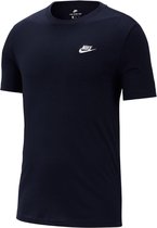 Nike Nsw Club Tee T-shirt Heren - Dark Obsidian/(White) - Maat XXL