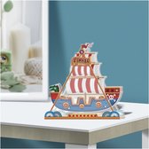 Diamond Painting Piraten Schip op standaard 04 (20cm)