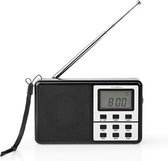 Nedis RDWR1100BK Fm-radio 1,5 W Wereldontvanger Klok & Wekkerfunctie Zwart