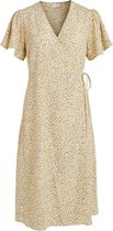 Vila VIPAULA S/S WRAP MIDI DRESS /RX Dames Jurk Birch - maat 38