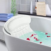 Badkussen Home Spa Badkussen met zuignappen Extra zacht Voor Nek en Rug  Kussen voor in Bad Antislip