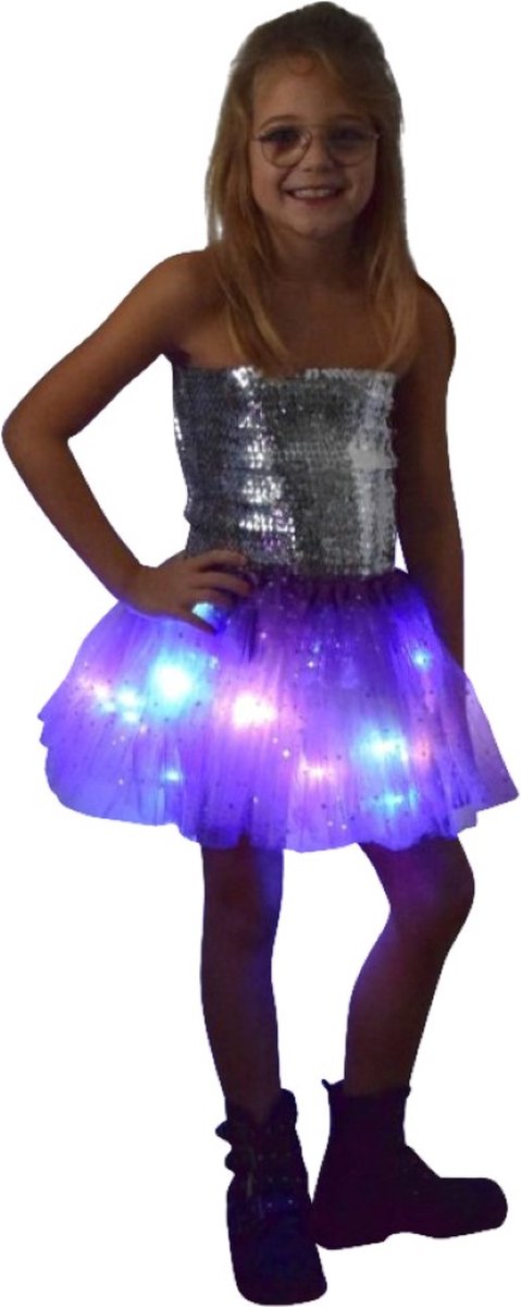 HIFOT Meisjestutu met ledverlichting, tule rok voor kinderen, balletrok met pailletten, voor kleine meisjes, prinsessenjurk, dansjurk HIFOT Meisjestutu met ledverlichting, tule rok voor kinderen, balletrok met pailletten, voor kleine meisjes, prinsessenjurk, dansjurk