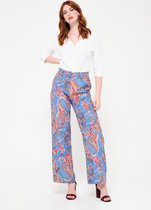 LOLALIZA Wijde broek met paisleyprint - Light Blauw - Maat 42