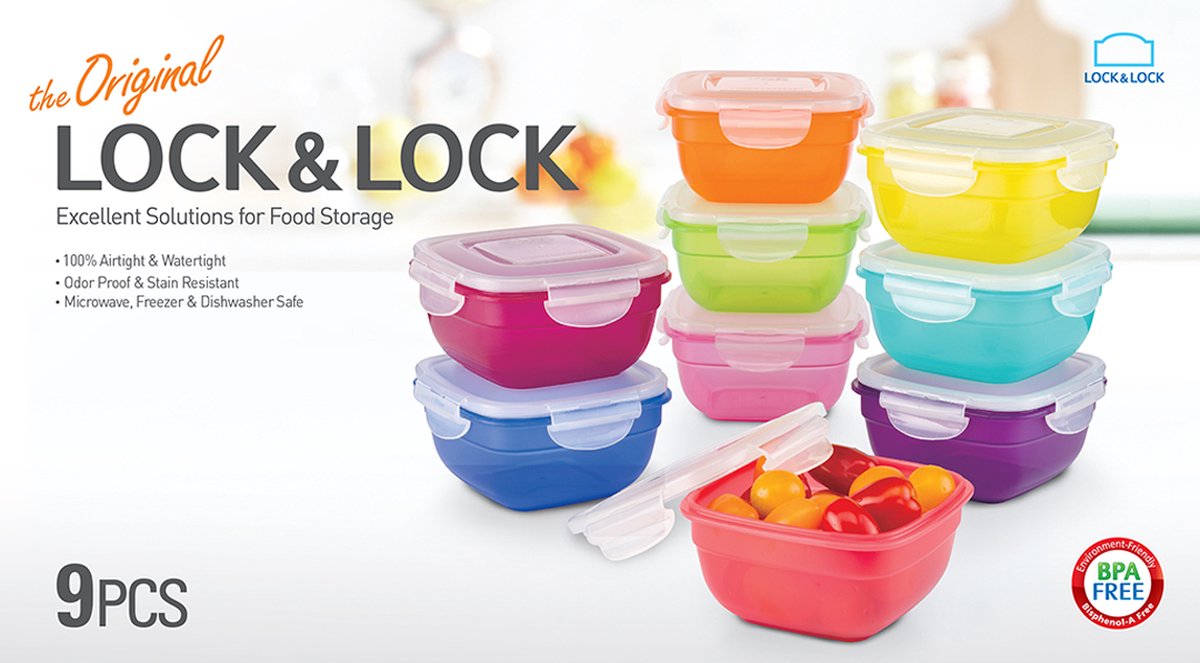 Lock&Lock Vershoudbakjes set met deksel - Diepvriesbakjes - Meal prep bakjes - 520 ml - Set 9 stuks - 100% Lekvrij - BPA vrij - PFAS vrij - Bewaarbakjes - Snackdoosjes - Vershouddoos - Stapelbaar - Volwassenen en Kinderen — cadeau in Cadeau-ideeën - foto 8