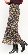 LOLALIZA Maxi rok - Zwart - Maat 42