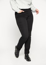 LOLALIZA Slim broek met hoge taille - Zwart - Maat 38