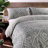 Furn Home Tanza Green - Duvet Set King - Dekbedovertrek set - Lits Jumeaux - Beddengoed