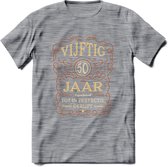 50 Jaar Legendarisch Gerijpt T-Shirt | Roest - Ivoor | Grappig Verjaardag Cadeau | Dames - Heren | - Donker Grijs - Gemaleerd - L