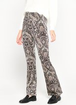 LOLALIZA Flared broek met paisley - Donker Grijs - Maat S