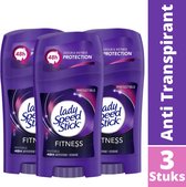 Lady Speed Stick Fitness Deodorant Stick - 48H Anti Transpirant Deo Stick - Anti Witte Strepen - Bestverkochte Deodorant Vrouw - 3X45g