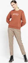 LOLALIZA Sweater met tekst - Khaki - Maat S