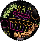 Wefiesta - Folieballon Birthday Cupcake Neon 45 cm