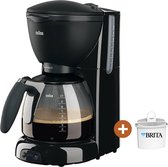 Braun Koffiezetapparaat KF560/1 CaféHouse PurAroma - Filterkoffie - OptiBrew Systeem - Optimale Afstemming tussen Doorlooptijd, Tempratuur en Extractie - Zwenkfilter - Waterfilters