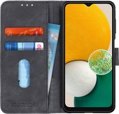 KHAZNEH Samsung Galaxy A13 5G/A04s Hoesje Retro Wallet Book Case Zwart