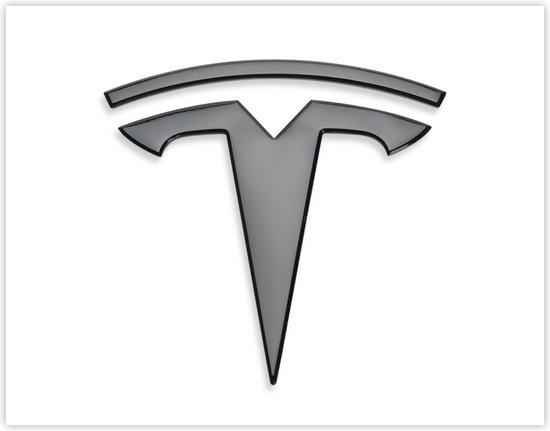 driehoek taal Gebruikelijk Tesla Invader Logo Zwart - Luxe Auto Styling Sticker Dark - Black Edition -  3M... | bol.com