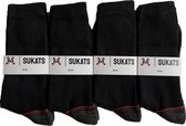 Sukats® 4 Paar Outdoor Trekking Sokken - Maat 39-42 - Zwart