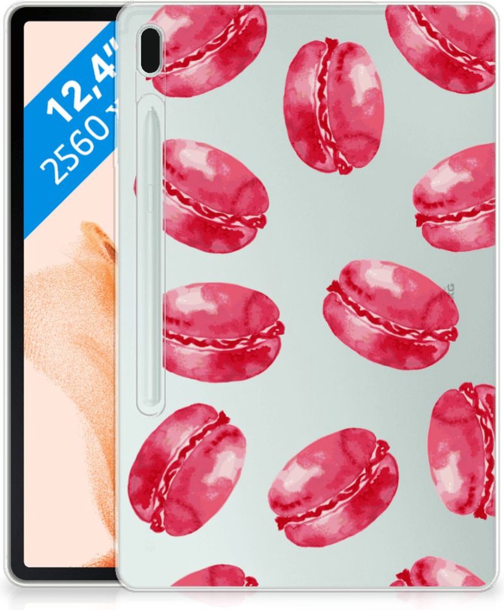 Samsung Galaxy Tab S7FE Tablet Cover Pink Macarons