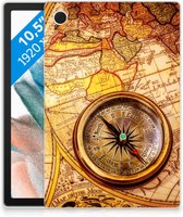 Tablethoesje met Naam Samsung Galaxy Tab A8 2021 Backcase Kompas met doorzichte zijkanten