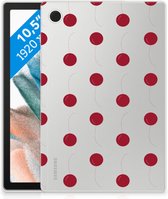TPU Silicone Backcase Samsung Galaxy Tab A8 2021 Back Cover Kersen met transparant zijkanten