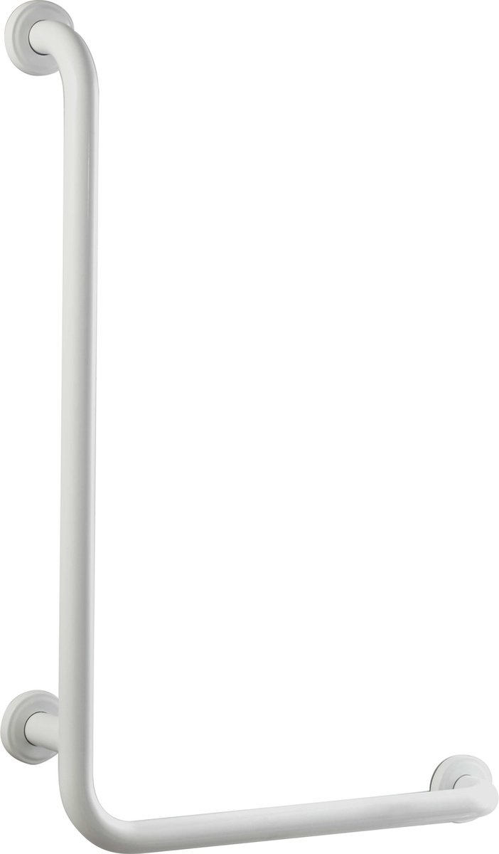 Allibert USIS handgreep hoekvorm 45° voor bad of douche - RVS - wit - 60 cm breed