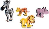 3D puzzel jungle dieren - 6 puzzeltjes - 7 delig - Karton