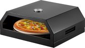 Isabelle’s Pizza Oven - BBQ - Ook Geschikt Voor Groenten, Vlees En Koekjes - Pizza Steen - Zwart - 42x37x19 cm